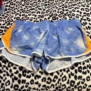 Nike Blue and Orange Athletic Shorts